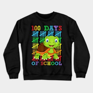 100 Days of School Turtle Lover Boys Girls 100th Day School Crewneck Sweatshirt